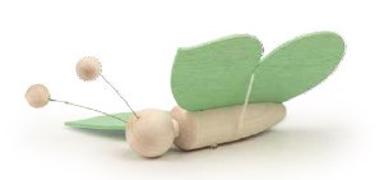 Deco Schmetterling Mini mit Faden hellgrün