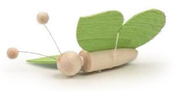 Deco Schmetterling Mini mit Faden lindengrün