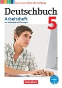 Deutschbuch Gymnasium, Baden-Württemberg - Bildungsplan 2016, Band 5: 9. Schuljahr, Arbeitsheft mit interaktiven Übungen auf scook.de, Mit Lösungen