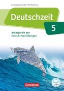 Deutschzeit, Baden-Württemberg, Band 5: 9. Schuljahr, Arbeitsheft mit interaktiven Übungen auf scook.de, Mit Lösungen
