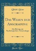 Das Wesen der Anschauung