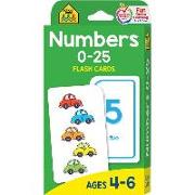 Numbers 0-25 Flash Cards