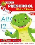 School Zone Preschool Write & Reuse Workbook