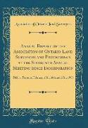 Annual Report of the Association of Ontario Land Surveyors and Proceedings at the Sixteenth Annual Meeting Since Incorporation