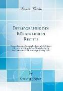 Bibliographie des Bürgerlichen Rechts