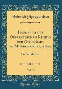 Handbuch des Oeffentlichen Rechts der Gegenwart in Monographien, 1892, Vol. 4