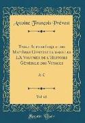 Table Alphabétique des Matières Contenues dans les LX Volumes de l'Histoire Générale des Voyages, Vol. 61
