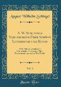 A. W. Schlegels Vorlesungen Über Schöne Litteratur und Kunst, Vol. 3