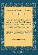 Clark's Boston Blue Book for 1924, the Elite Private Address and Club Directory and Ladies' Visiting List