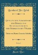 Quellen und Forschungen zur Sprach-und Kulturgeschichte der Germanischen Völker, Vol. 67