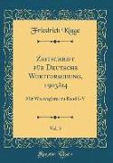 Zeitschrift für Deutsche Wortforschung, 1903/04, Vol. 5