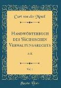 Handwörterbuch des Sächsischen Verwaltungsrechts, Vol. 1