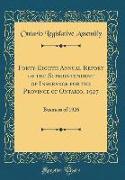 Forty-Eighth Annual Report of the Superintendent of Insurance for the Province of Ontario, 1927