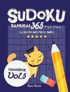 Sudoku Samurai 365 Puzzles Challenge Vol.5: Sudoku Variants Puzzle Books