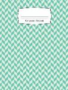 Composition Notebook: Turquoise Chevron Pattern Wide Ruled Notebook