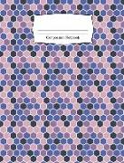 Composition Notebook: Purple Mosaic Pattern Wide Ruled Notebook