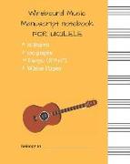 Wirebound Music Manuscript Notebook for Ukulele: Music Manuscript Paper / Musicians Notebook 7 Stave White Paper with #ffbd4a Cover