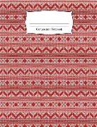 Composition Notebook: Red Christmas Sweater Wide Ruled Notebook