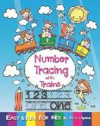 Number Tracing with Trains: Preschoolers Fun for Kids Counting Number with Trains