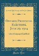 Ontario Provincial Elections, June 29, 1914