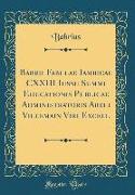 Babrii Fabulae Iambicae CXXIII Iussu Summi Educationis Publicae Administratoris Abeli Villemain Viri Excell (Classic Reprint)
