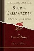 Studia Callimachea, Vol. 1