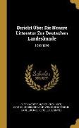 Bericht Über Die Neuere Litteratur Zur Deutschen Landeskunde: 1896-1899