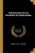Urkundenbuch Für Die Geschichte Des Niederrheins