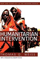 Humanitarian Intervention: War and Conflict in the Modern World