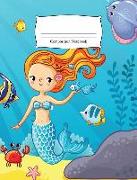 Composition Notebook: Mermaid Under the Sea Wide Ruled Notebook