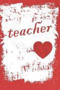 Teacher: Red for Ed Notebook Journal Diary 110 Lined Pages Washington Public Education Book
