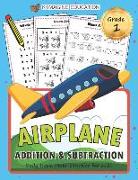 Airplane Addition and Subtraction Grade 1: Daily Basic Math Practice for Kids