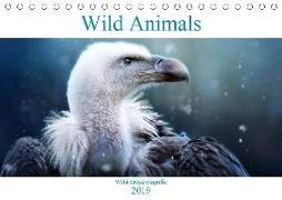 Wild Animals - Wilde Tiere (Tischkalender 2019 DIN A5 quer)