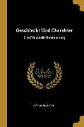 Geschlecht Und Charakter: Eine Prinzipielle Untersuchung