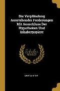 Die Verpfändung Ausstehender Forderungen Mit Ausschluss Der Hypotheken Und Inhaberpapiere