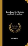 Zum Texte Der Historia Apollonii Regis Tyri