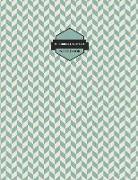 Cornell Notes Notebook: Blue Chevron Notes Paper