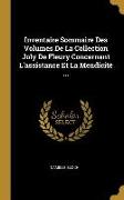 Inventaire Sommaire Des Volumes de la Collection Joly de Fleury Concernant l'Assistance Et La Mendicité
