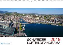 Schweizer Luftbildpanorama 2019CH-Version (Wandkalender 2019 DIN A3 quer)