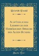 Ausführliches Lehrbuch der Hebräischen Sprache des Alten Bundes (Classic Reprint)