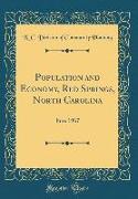 Population and Economy, Red Springs, North Carolina