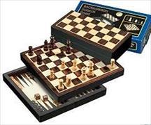 Reise-Schach-Backgammon-Dame-Set, magnetisch