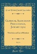 Classical Association Proceedings, January 1912, Vol. 9