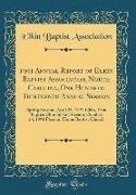 1991 Annual Report of Elkin Baptist Association, North Carolina, One Hundred Thirteenth Annual Session