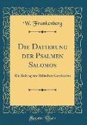 Die Datierung der Psalmen Salomos