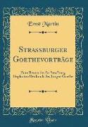 Straßburger Goethevorträge