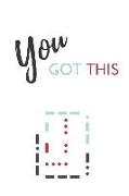 You Got This: Morse Code Abstract Art Design Writing Journal Notebook