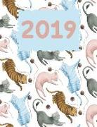 Cute Cats 2019 Monday Start Monthly and Weekly Planner Calendar Volume 1: Twelve Month Planner Agenda Organizer for New Year Calendar