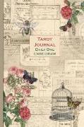 Tarot Journal - Daily One Card Draw: Vintage Ephemera - Beautifully Illustrated 190 Pages 6x9 Inch Notebook to Record Your Tarot Card Readings and The