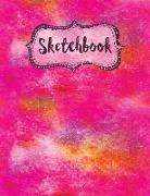 Sketchbook: Cute Watercolor Pink Blank Drawing Pad
